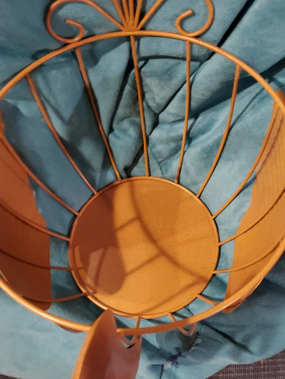 Decorative Metal Turkey Basket - Rust Brown Home Accent